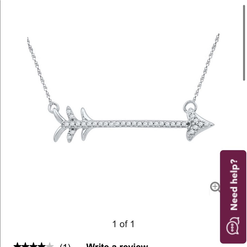 Arrow diamond necklace